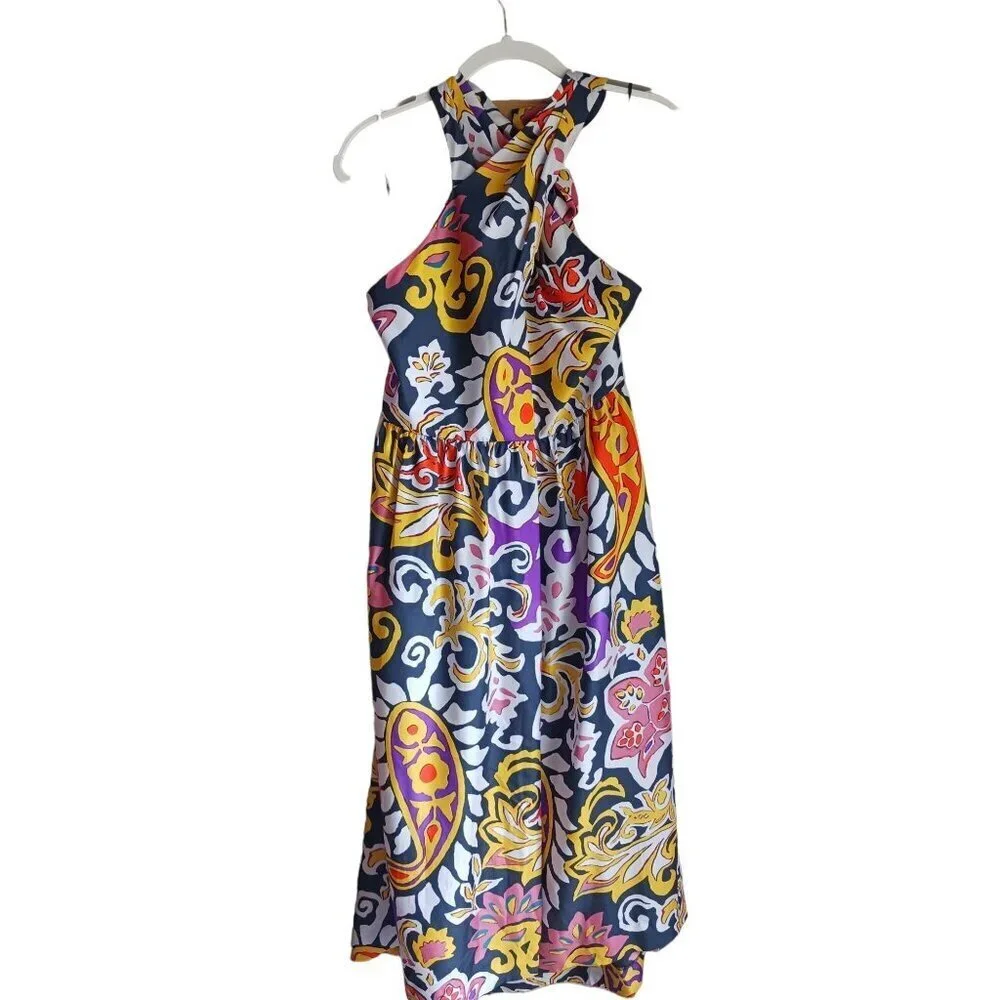 J. Crew Paisley Silk Luxury Maxi Sarong Dress MSRP $228 Size 4